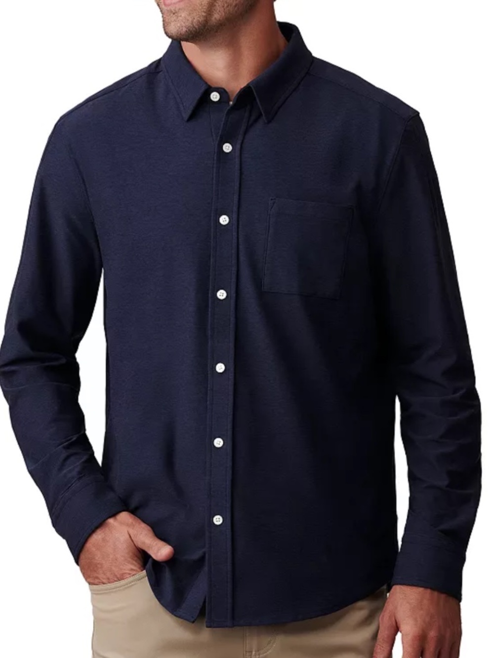 RHONE WFH Regular Fit Button Down ShirtSize L Large Navy Long Sleeve Casual $128